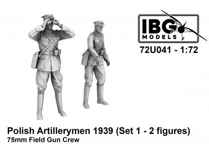 IBG 72U041 1/72 Polish Artillerymen 1939 (Set 1 - 2 Figures) 75 mm Field Gun Crew