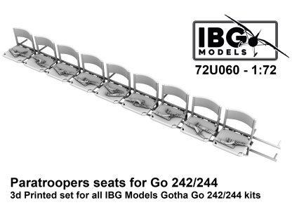 IBG 72U060 1/72 Paratroopers Seats for Go 242/244 for IBG Gotha Go 242/244