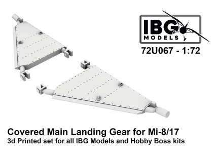 IBG 72U067 1/72 Covered Main Landing Gear for Mi-8/17 3D Printed Set for IBG and Hobby Boss Kits