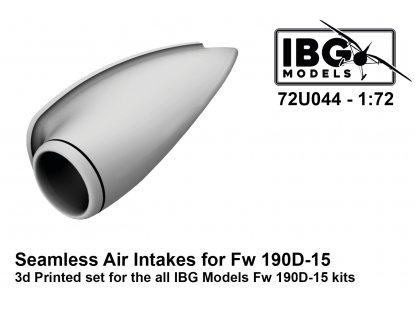 IBG 72U44 1/72 Seamless Air Intakes for Fw-190D-15 3Dprint for IBG