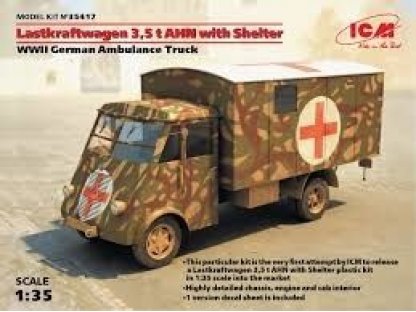 ICM 1/35 Lastkraftwagen 3,5 Ahn With Shelter Ambulance