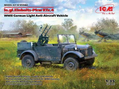 ICM 1/35  le.gl.Einheitz-Pkw Kfz.4, WWII German Light Anti-Aircraft Vehicle