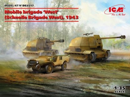 ICM 1/35 Mobile brigade West (Schnelle Brigade West), 1943 (Marder I, 10.5cm leFH 16(Sf) auf Geschutzwagen FCM36(f), Laffly V15T)