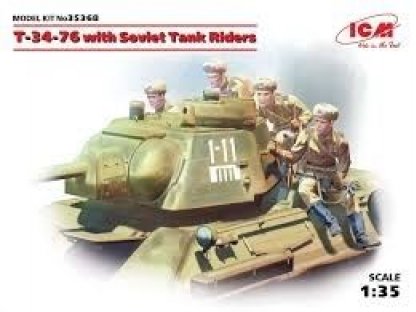 ICM 1/35 T-34/76 w/Soviet tank Riders