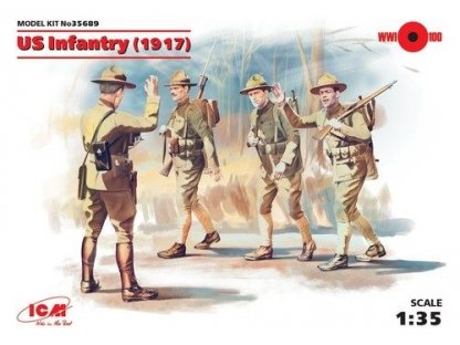 ICM 1/35 Us Infantry 1917 ( 4 Figures )