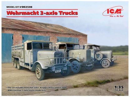 ICM 1/35 Wehrmacht 3-axle Trucks DIORAMA SET (3 kits)