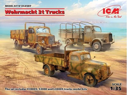 ICM 1/35 Wehrmacht 3t Trucks DIORAMA SET