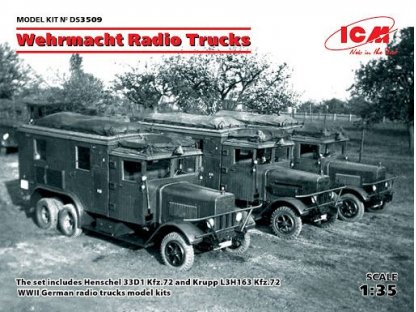 ICM 1/35 Wehrmacht Radio Trucks  DIORAMA SET