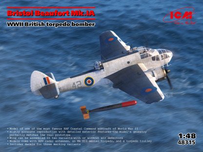 ICM 1/48 Beaufort Mk.IA British WWII torpedo bomber