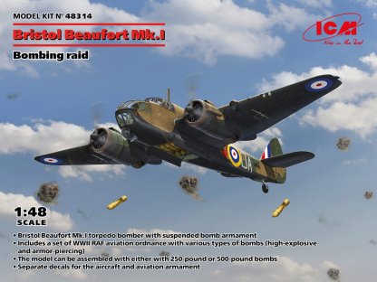 ICM 1/48 Bristol Beaufort Mk.I Bombing Raid