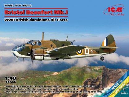 ICM 1/48 Bristol Beaufort Mk.I WWII British Dominions Air Force