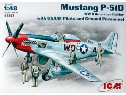ICM 1/48 Mustang P51D-15 w/Ground personnel