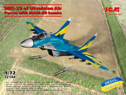 ICM 1/72 72144 MiG-29 of Ukrainian Air Forces with JDAM-ER Bombs