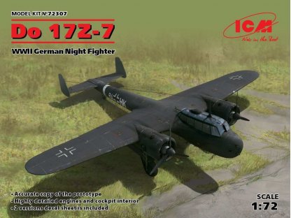 ICM 1/72 Dornier Do 17Z-7 German WWII Night Fighter
