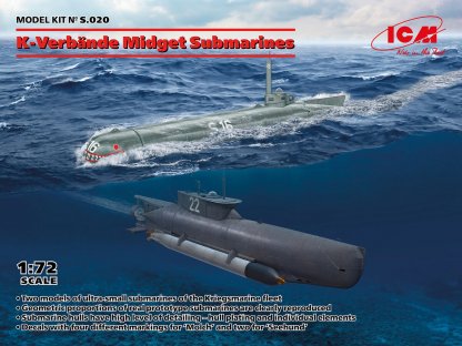 ICM 1/72 K-Verbande Midget Submarines Seehund and Molch
