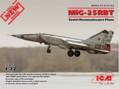 ICM 1/72 MiG-25RBT Soviet Reconnaiss.Plane (4x camo)