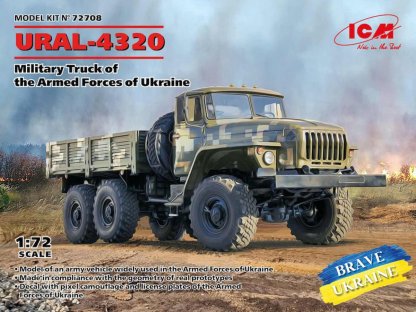 ICM 1/72 URAL-4320 Military Truck Armed Force Ukraine