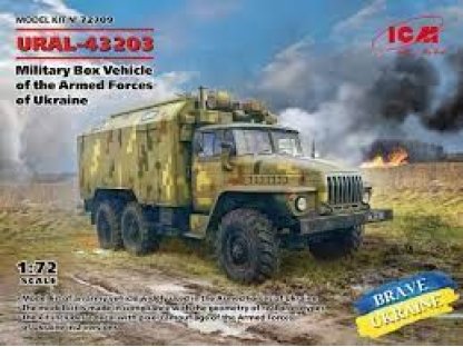 ICM 1/72 URAL-43203 Military Box Vehicle of The Armed Forces of Ukraine