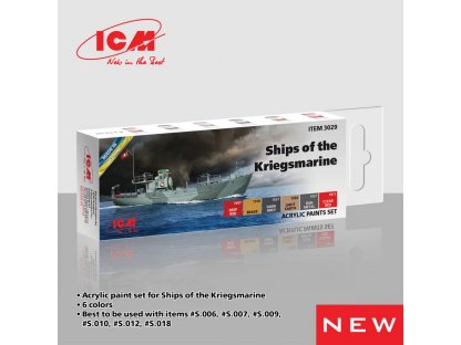 ICM 3029 Acrylic Paints Set Ships of The Kriegsmarine