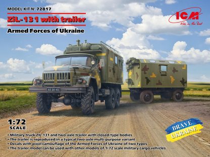 ICM 72817 1/72 ZiL-131 with Trailer Armed Forces of Ukraine