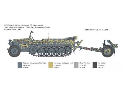 ITALERI 1/35 Sd. Kfz. 10 Demag with Le. IG18 and Crew (1:35)