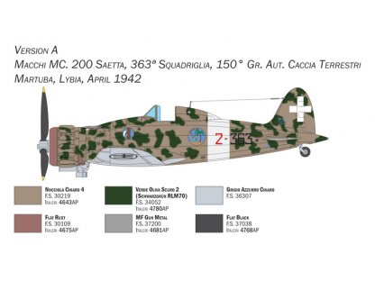 ITALERI 1/48 Macchi MC.200 Serie XXI-XXII
