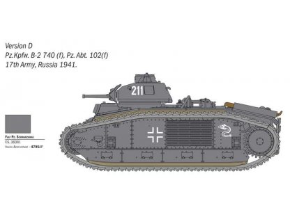 ITALERI 1/56 Char B1bis French Heavy tank