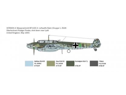 ITALERI 1/72 Bf-110 C3/C4 Zerstörer