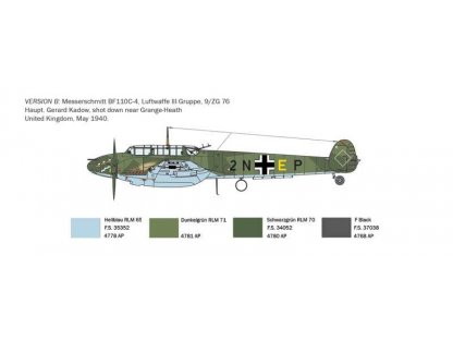 ITALERI 1/72 Bf-110 C3/C4 Zerstörer