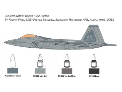 ITALERI 72011 1/72 F-22 Raptor ModelSet