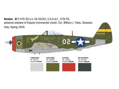 ITALERI I2835 1/48 P-47D Thunderbolt European Theatre