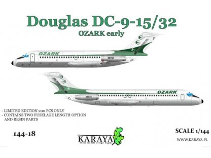 KARAYA 1/144 144-18 Douglas DC-9-15/32 Ozark Early