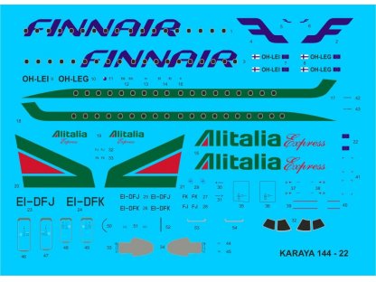 KARAYA 1/144 144-22 Embraer 170 Alitalia/Finnair