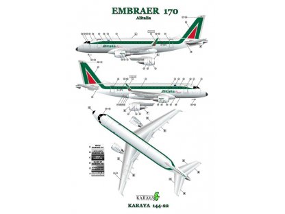 KARAYA 1/144 144-22 Embraer 170 Alitalia/Finnair