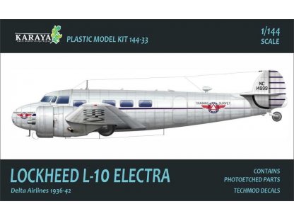 KARAYA 1/144 144-33 Lockheed L-10 Electra Delta Airlines 1936-42