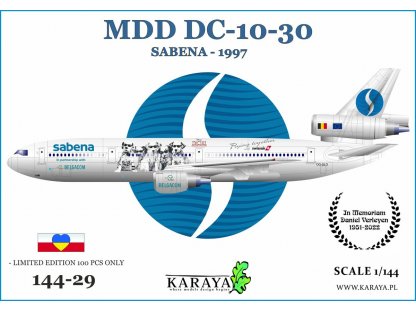 KARAYA 1/144 MDD DC-10-30 Sabena - 1977