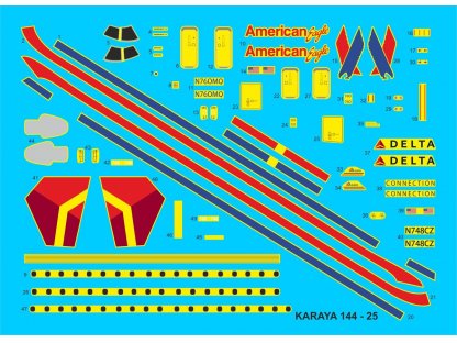 KARAYA D144-25 1/144  Embraer 170 Delta/UA