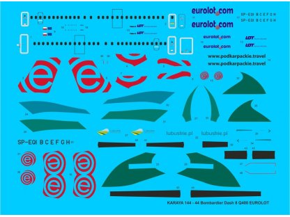 KARAYA D144-44 1/144 Dash 8 Q400 Eurolot