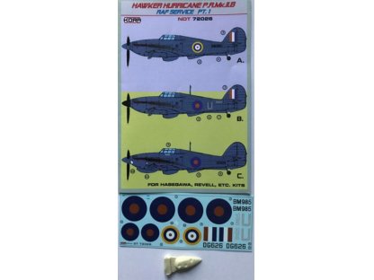 KORA MODELS 1/72 Decals Hawker Hurricane PR Mk.IIB RAF Part 1