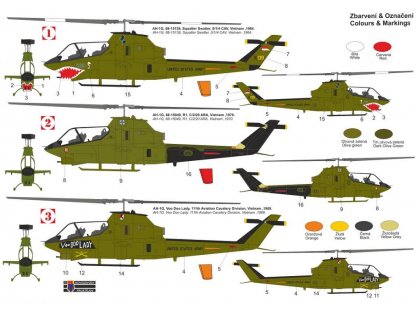 KOVOZÁVODY 1/72 Bell AH-1G Huey Cobra Early 3x camo