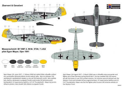 KOVOZÁVODY 1/72 Bf 109F-3 Egon Mayer, 1941 CLUB LINE