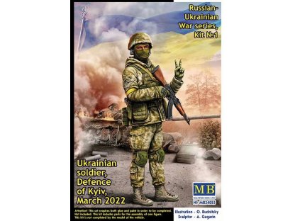 MASTERBOX 1/24 Russian-Ukrainian War Series,  Kit nr 1 Ukrainian Soldier, Defence of Kyiv, March 2022