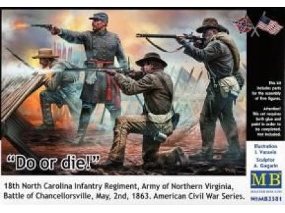 MASTERBOX 1/35 18th  Do or die! 18th North Carolina Inf. Reg.1863 5 fig
