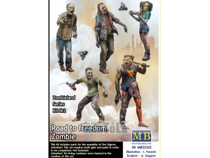 MASTERBOX 35242 1/35 Zombieland Series Kit No 2. Road to Freedom. Zombie