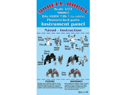 MH MODELS BAE Hawk T.1 Photoetched parts instrument panel for Airfix ex Modell-Hobby