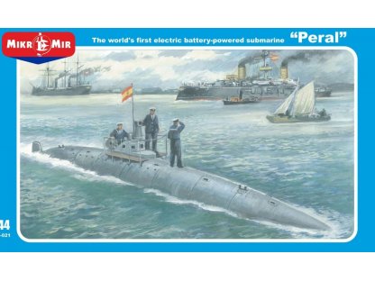 MIKROMIR 1/144 First Electric Submarine Peral, Spanish Submarine