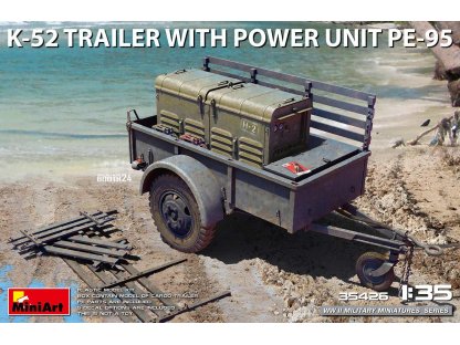 MINIART 1/35 35426 K-52 Trailer w/ Power Unit PE-95