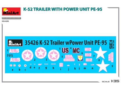 MINIART 1/35 35426 K-52 Trailer w/ Power Unit PE-95