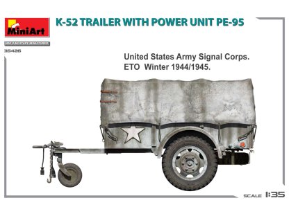 MINIART 1/35 35426 K-52 Trailer w/ Power Unit PE-95