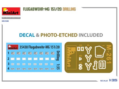 MINIART 1/35 35438 Flugabwehr-MG 151/20 Drilling